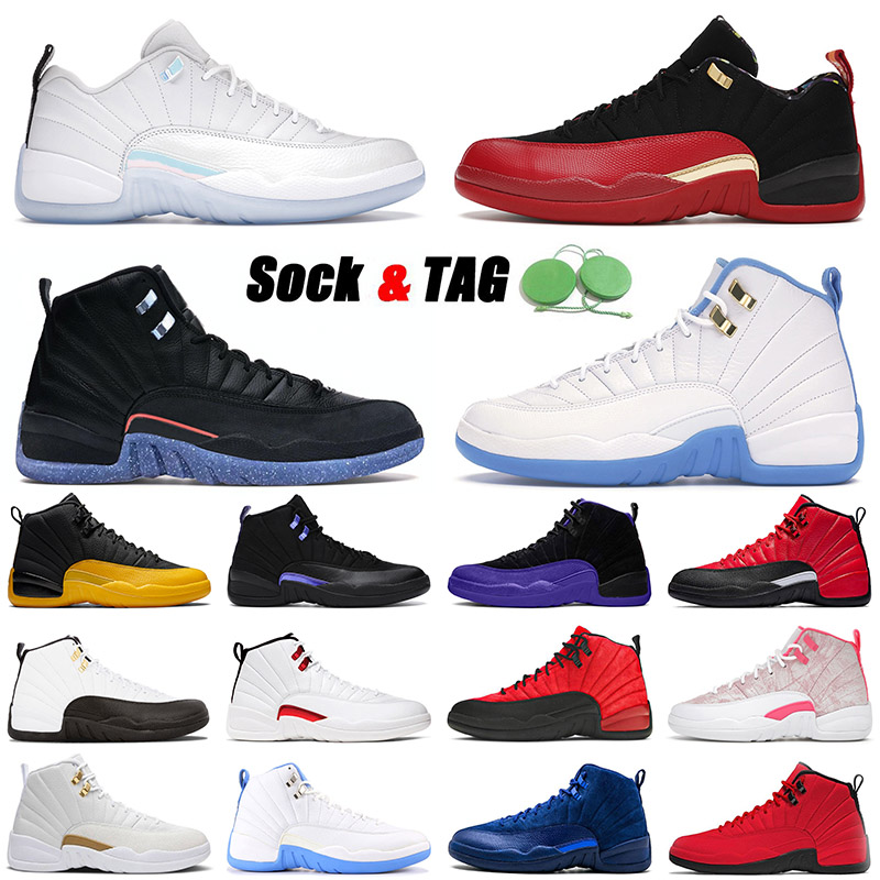 

12 12s XII Jumpman 2021 Basketball Shoes Utility University Blue Low Easter Men Women Indigo SE Bowl Twist Flu Game Retro Trainers Sneakers, B46 utility 40-47
