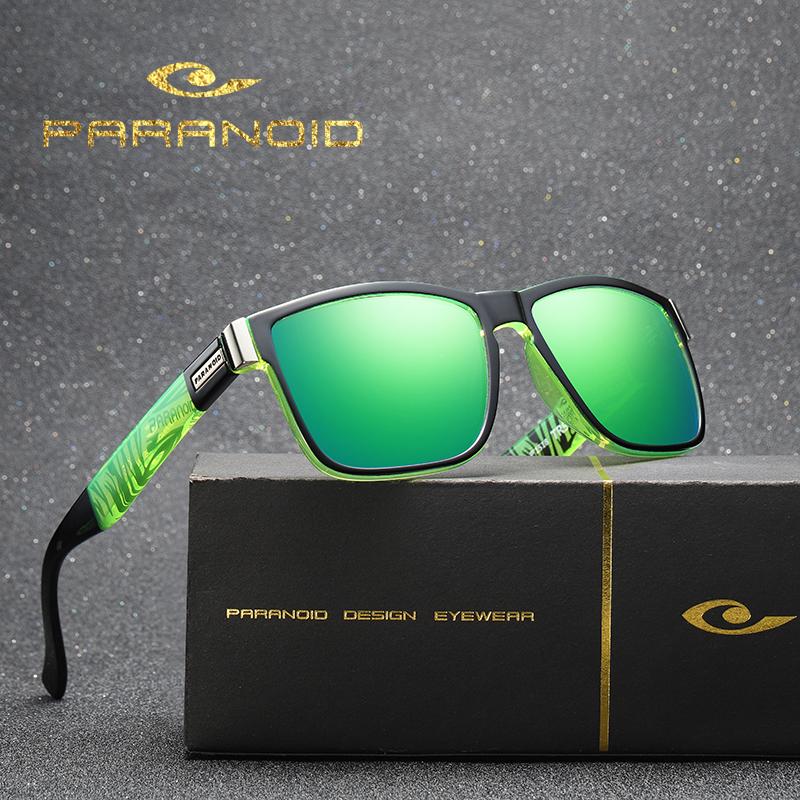 

Sunglasses PARANOID Vintage Polarized Men's Sun Glasses For Men Driving Black Square Oculos Male 8 Colors Model 1518