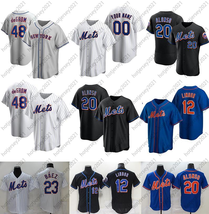 

2021 Mets 21 Max Scherzer 12 Francisco Lindor Black Jersey New 20 Pete Alonso York 31 Mike Piazza 48 Jacob deGrom Michael Conforto Jeff McNe, Blue;black
