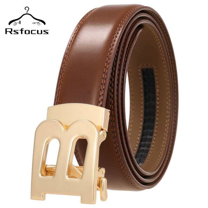 

Belts Men High Quality Genuine Leather Strap Male Luxury Metal Automatic Buckle Belt Cinturones Para Hombre R202, Black;brown