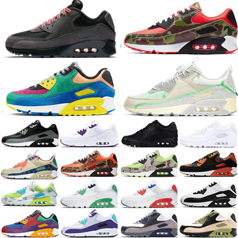 

New Classic 90 Men Women Running Shoes 90s Infrared Barely Rose Photo Blue Camo Worldwide Triple Black Trainers Outdoor Jogging Sports Sneakers Size 40-45, 10