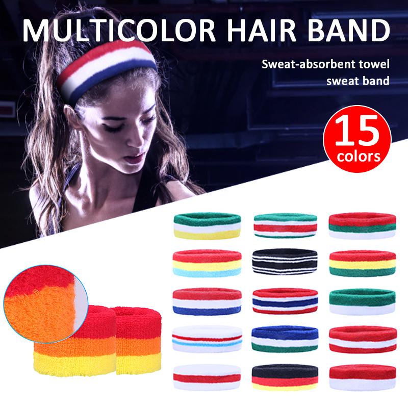 

Absorbent Cycling Yoga Sport Sweat Headband Sweatband Breathable Headband Anti-Slip Yoga Athletic Hair Bands Head Sweat Band