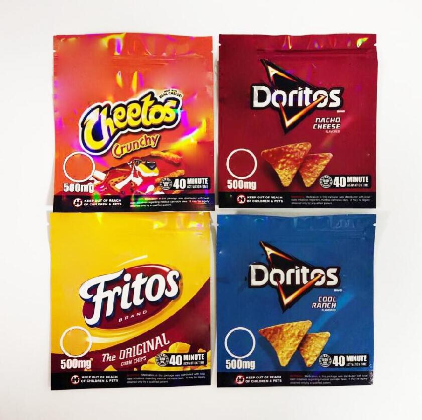 

Pouch Doritos Cool Ranch Cheetos Crunchy Fritos Mylar Bag 500mg Little Zipper Smell Proof Edibles Bags of Bones Packaging Resealable Pack Flamas
