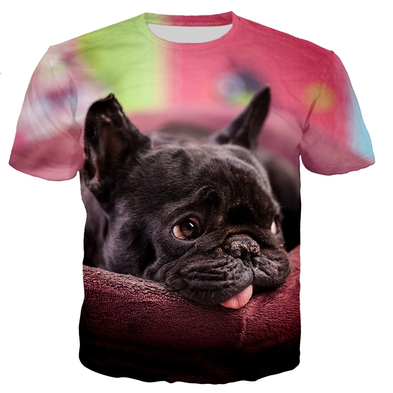 

French Bulldog T Shirt Men/women 3D Printed T-shirts Casual Harajuku Style Tshirt Streetwear Tops 210721, 01