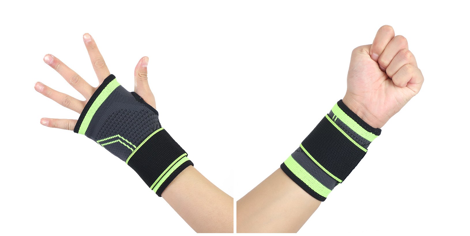 

Weight Lifting Wrist Sport Wristband Yoga Gym Brace Thumb Support Strap Wraps Bandage Fitness Training Safety Bandages, Z1 green wrist