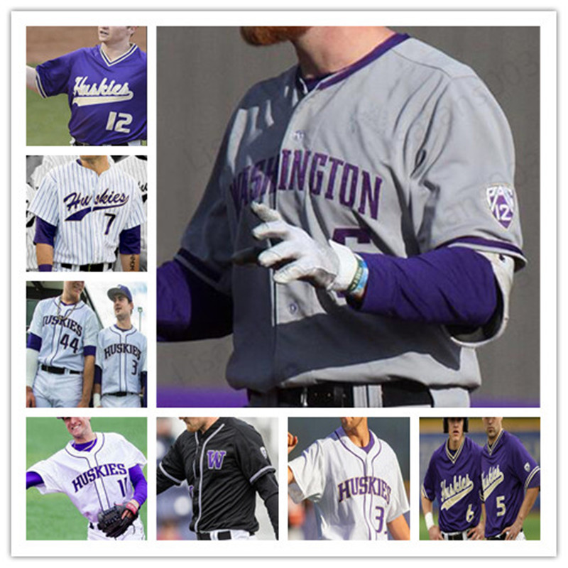 

College Washington Huskies Baseball Stitched jersey 44 Joe Wainhouse 12 Kaiser Weiss 7 Braiden Ward 9 Willie MacIver AJ Graffanino, Purple