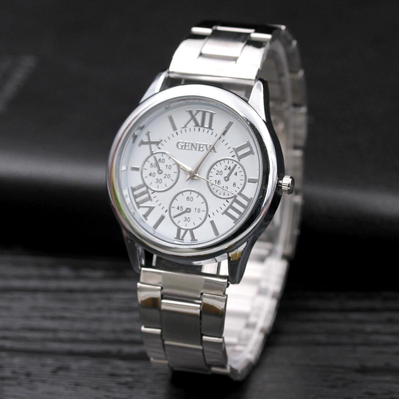 

Wristwatches Wrist Watches For Women Stainless Steel Sport Quartz Hour Analog Watch Clock Bracelet, As pic