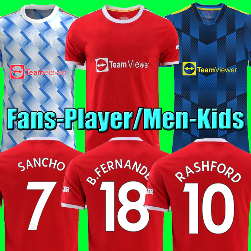 

Manchester soccer jersey 2021 2022 UNITED SANCHO POGBA CAVANI MARTIAL MAN UTD VAN DE BEEK B. FERNANDES RASHFORD LINGARD GREENWOOD football kit shirt 21 22 kids sets, Men 424