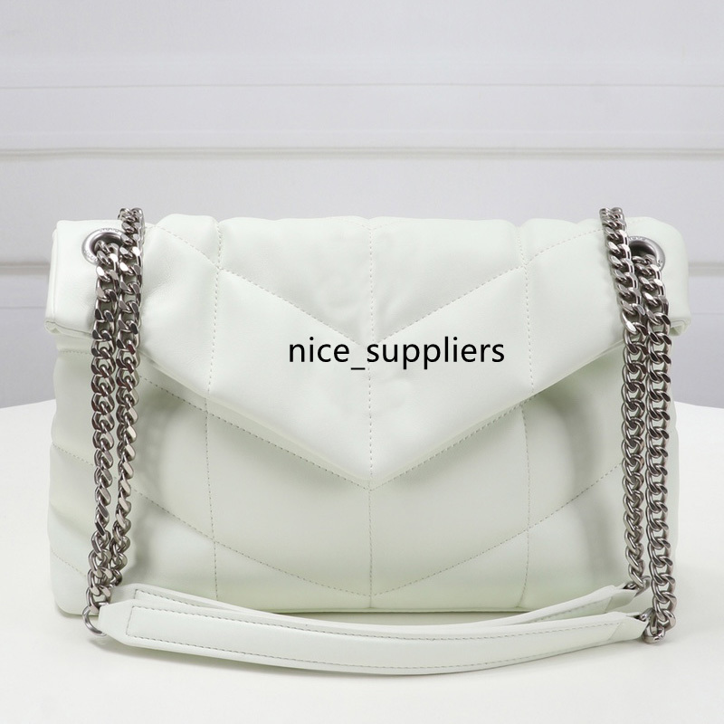 

Women Cross Body Bags Handbag Purse Genuine Leather High Quality Sheepskin Bag Chain Shoulder Strap Metal Ornaments Zipper Inner Pocket