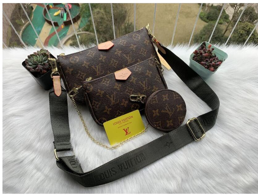 

3 Piece Set Designers Bags Women Crossbody Bag Genuine Leather Luxury Handbags Purses Lady Tote Bags Coin Purse LV LOUIS VITTON