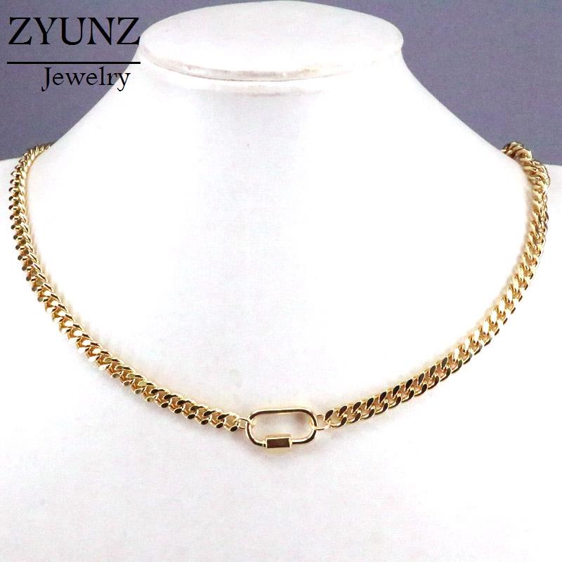 

Pendant Necklaces 10PCS Curb Chain Chocker Necklace For Jewlery Making Accessories