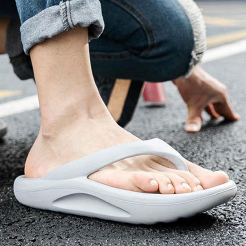 

Slippers Women Fashion Summer Chunky Sole Flip Flops Casual Shoes Simple Solid Color Comfortable Flop Breathable Beach, Black