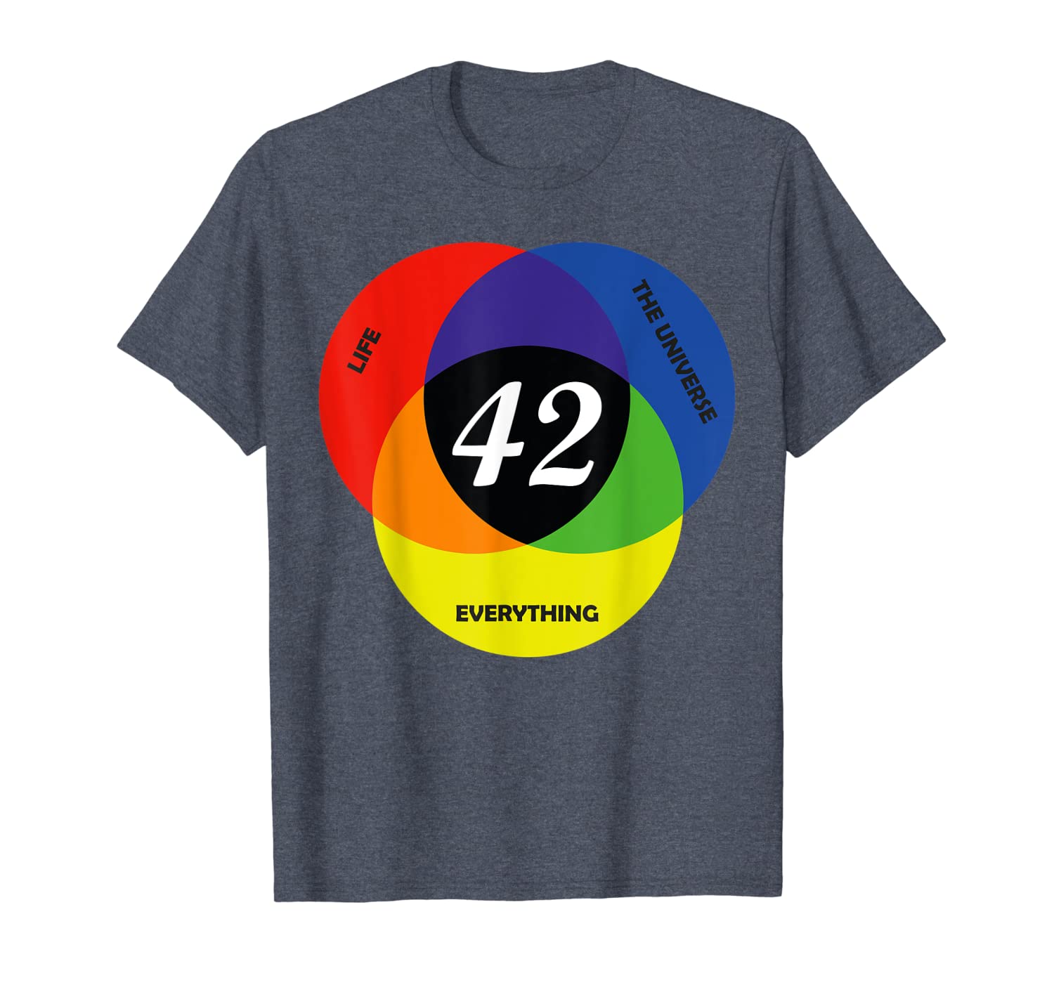 

everything the universe life t shirt 42 is the answer, White;black