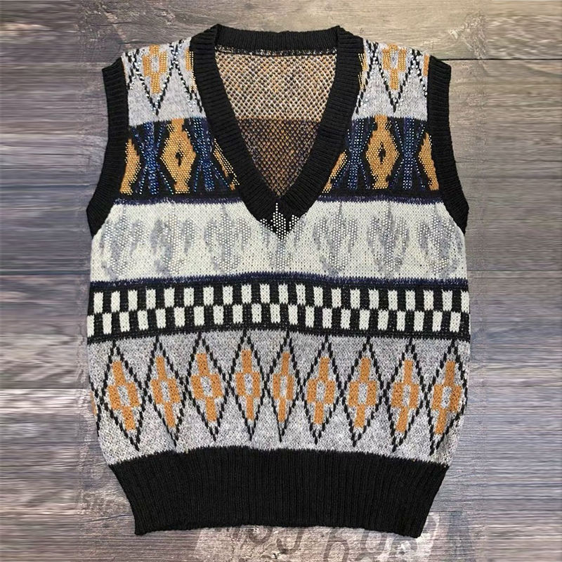 

2021 New Women's Sweater with Low-cut Female Khaki Sleeveless Pullover Casual Winter Pink Jumper Large, Blouses Vwlj, Black