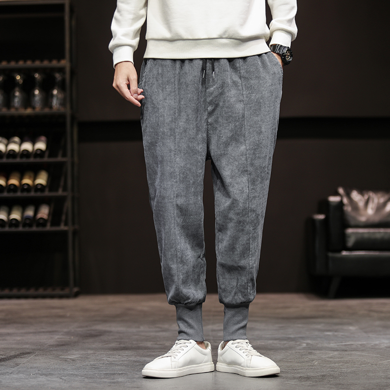

2021 New Casual Hare Men's Jogger Pants Loose Men Traditional Chinese Sweatpants Harajuku Summer Clothes V8go, Coffee