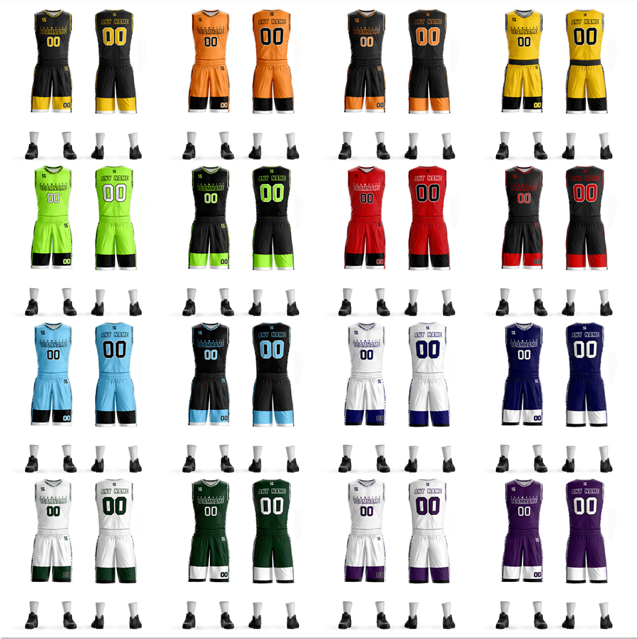 

Customized adult youth basketball uniform suit sportswear training shirt basketball jersey vest shorts sublimation printing design team name number, Cqss18003-03 as pic