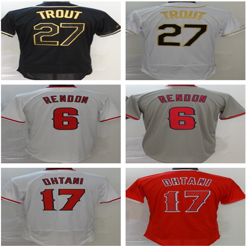 

27 Mike Trout Jersey 6 Anthony Rendon 56 Kole Calhoun 8 Justin Upton 28 Andrew Heaney 33 Jim Johnson 64 Felix Pena Arcia Baseball Jerseys, Blue;black