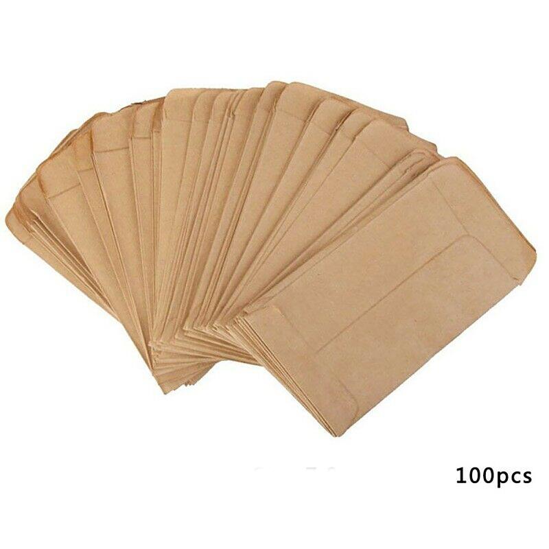

Planters & Pots 100pcs/pack Kraft Paper Seed Envelopes Mini Packets Garden Home Storage Bag Food Tea Small Gift