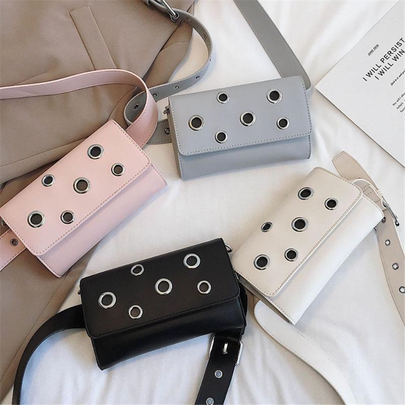 

Duffel Bags Female Message Crossbody Chest Bag Korean Summer 2021 Fashion Ladies Chain Waist Foldable Shoulder Travel Pouch, Black