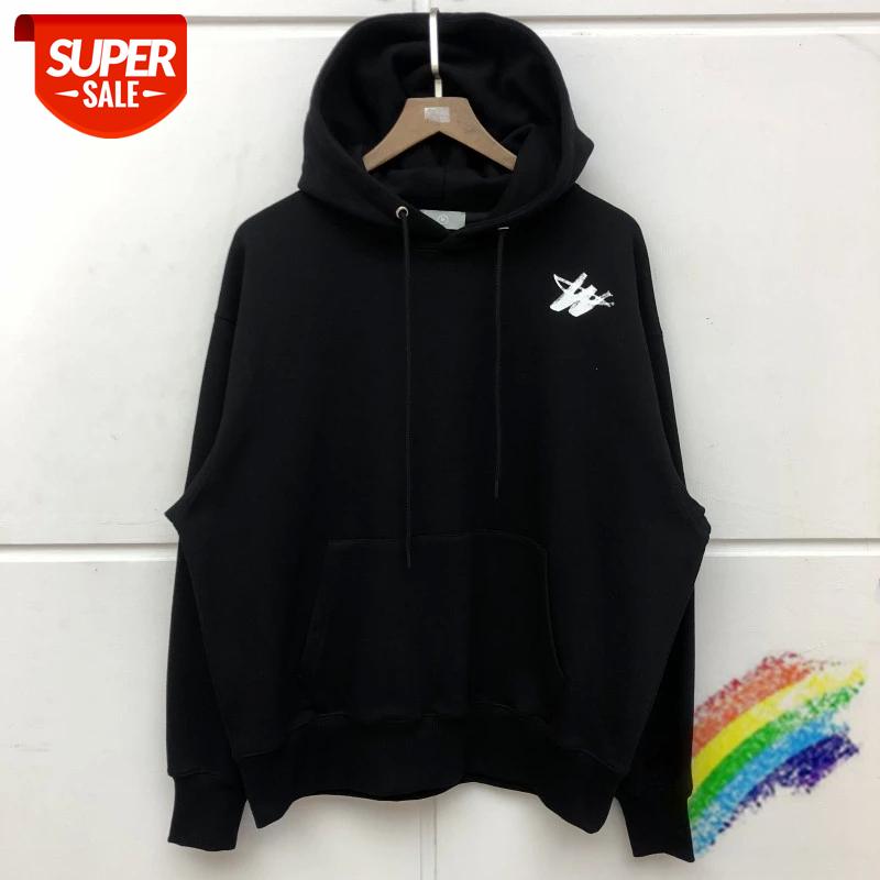 

2020fw WE11DONE Hoodie Men Women heavy fabric welldone Hooded Pullovers #2p6K, Black