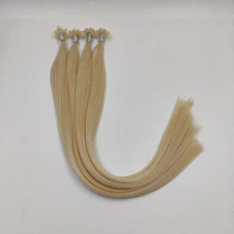 

elibess grade 8a brazilian remyhair extensios nail tip virgin hair extensions 16 22 blonde color 613 free