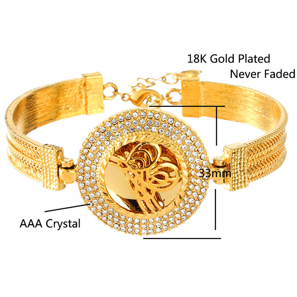 

Islamic Turkish Classic Coin Crystal Bracelet Muslim Evil Bracelet Women Middle East Arabian Jewelry Holiday Gift