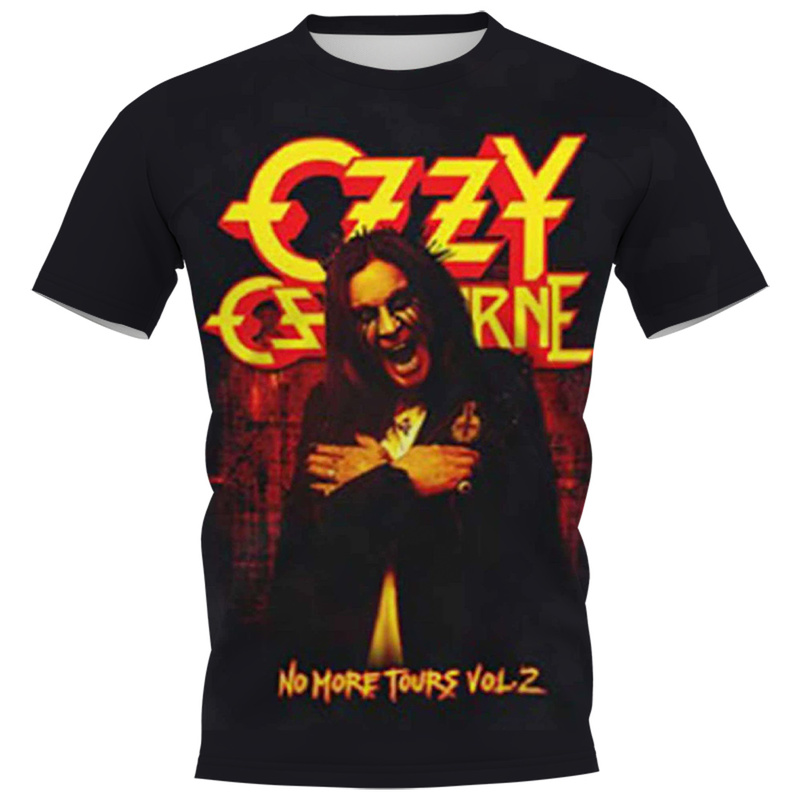 

CLOOCL 3D Printed T-shirts Rock Singer Ozzy Osbourne DIY Tops Mens Personalized Casual Clothes Slim Short Sleeve Harajuku Shirts Teens Outfits, #1
