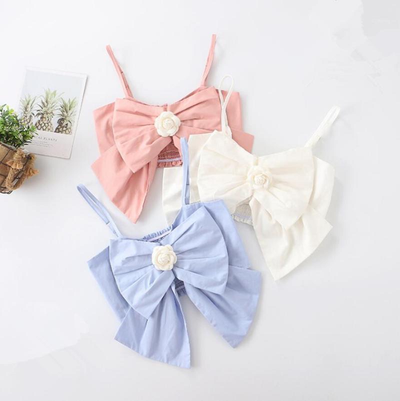 

Floral Bohemian Women Summer Sling Crop Tops Solid V-Neck Sleeveless Bow Bandage Backless Strap Camis Top Q154 Bustiers & Corsets, White