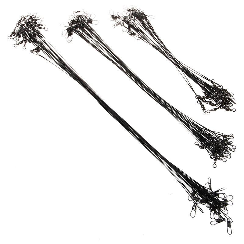 

Fishing Line 60pcs Stainless Steel Wire Leader 15/23/30cm Black Braid
