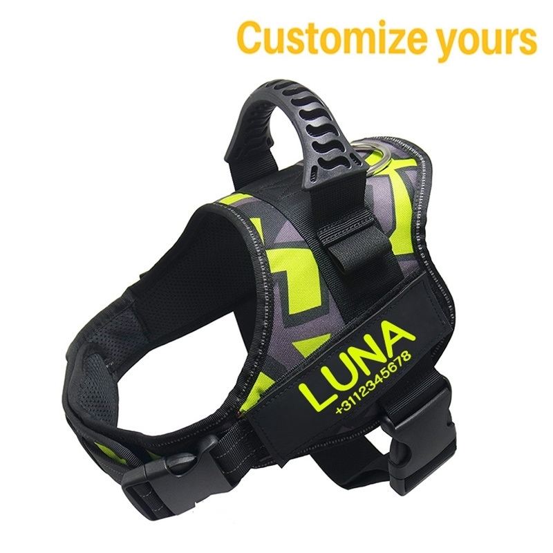 

Dog ID Tag Dog Harness K9 Dog Name Vest Customizable with Custom Labels Reflective Labels Dogs Personalized Pet Supplies Y200922
