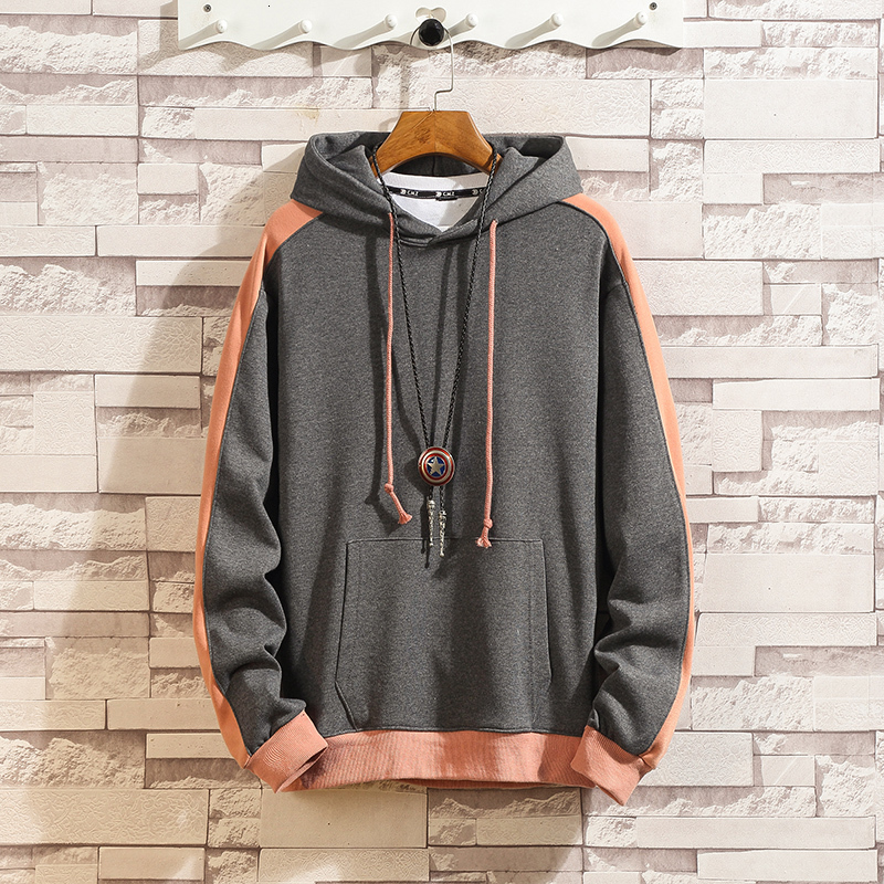 

2021 New Korea Style Casual O-neck Spring Autumn Hoodie Sweatshirt Men's Thick Fleece Hip Hop Skateboard Streetwear Clothes Cmw1, Wy20 1