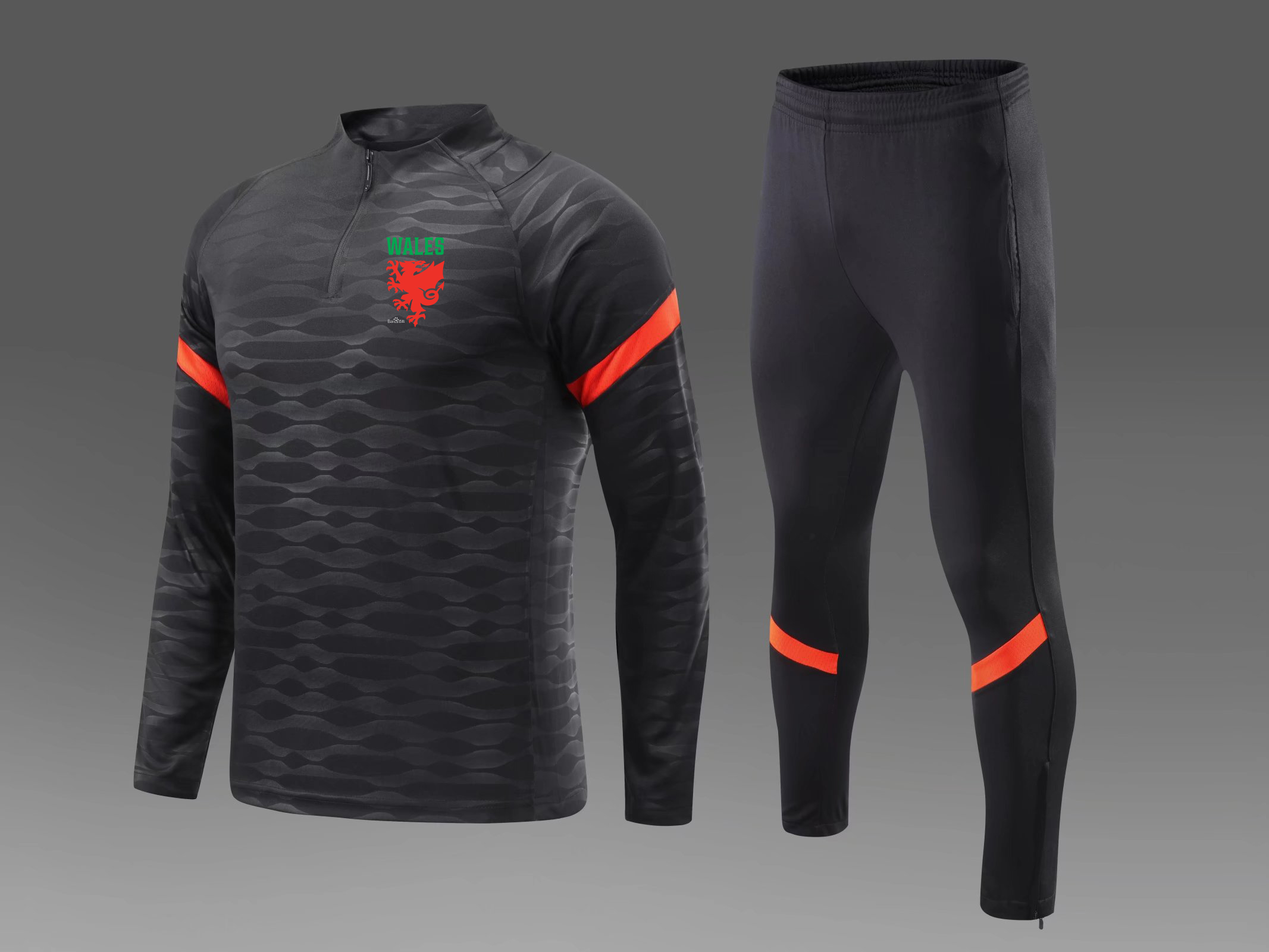 

Wales National Football Team men's football Tracksuits outdoor running training suit Autumn and Winter Kids Soccer Home kits Customized logo, No 4
