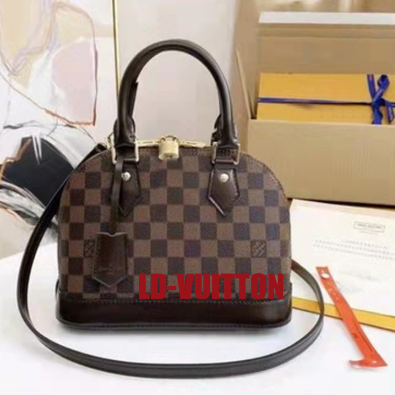 

2022ss Luxurys Designers Bag Alma Bb 25CM Women Shoulder Bags Messenger Bag Leather Handbag Wallet Purse Crossbody Tote with Lock Key, Extra 2 piecse lock key