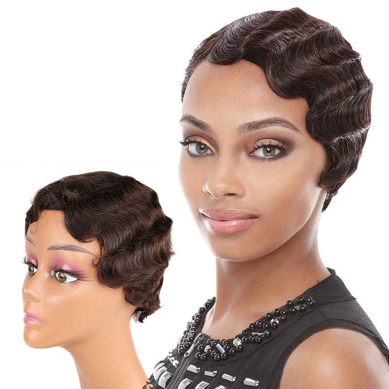 

Janet Collection Peluca de cabello human Pixie wig for mommy