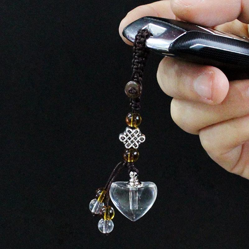 

Keychains 1PC Clear Crystal Vial Key Chain Name On Rice Vials Bag Keyring Wishing Bottle Jewelry Gift