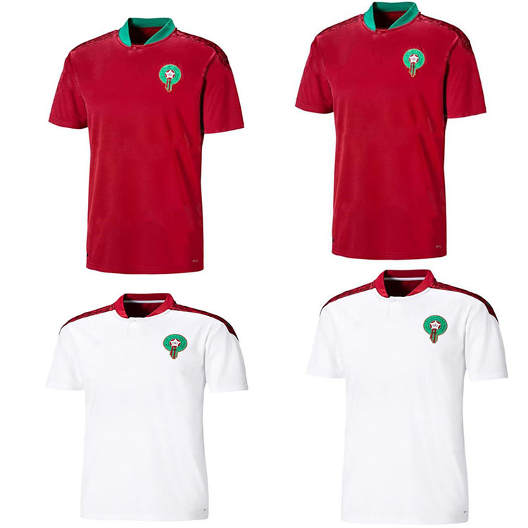 

new pattern2020 2021 Morocco soccer jerseys home away 20 21 maillot de foot Ziyech Boufal FAJR Munir Ait Bennasser Amrabat football shirts, Black;yellow