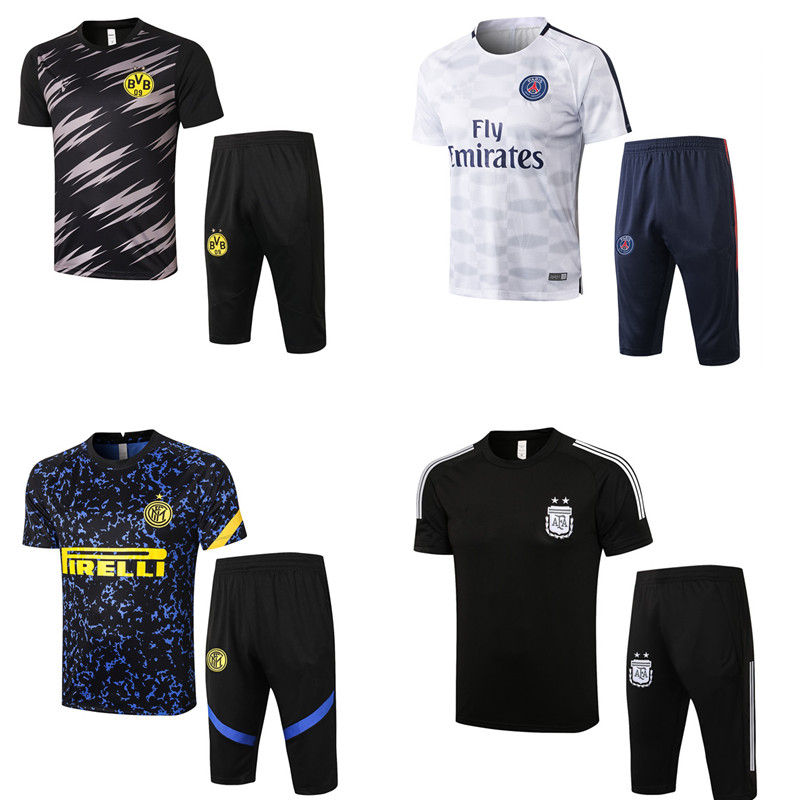 

men Inter Milan jersey Football short movement sleeve training uniform 2021 suits tracksuit kit foot soccer chandal futbol designers tracksuits, Black