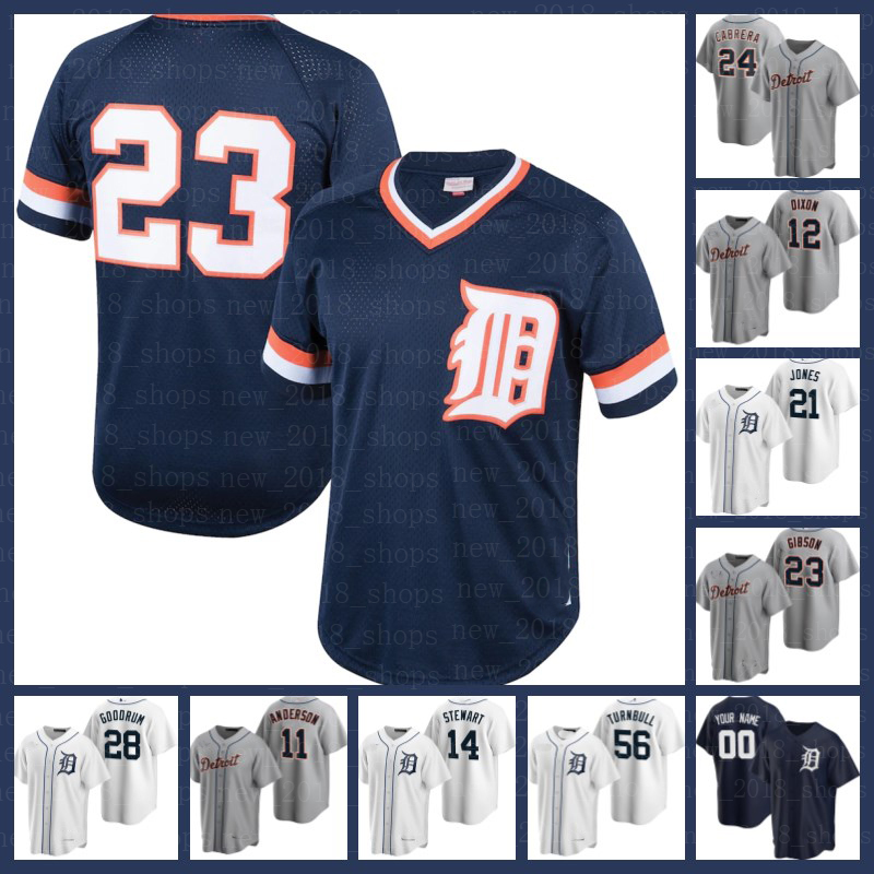 

Detroit Tigers Jerseys 24 Miguel Cabrera 8 Jonathan Schoop 56 Spencer Turnbull 46 Jeimer Candelario 21 JaCoby Jones Baseball Paredes, Custom cool base men jersey