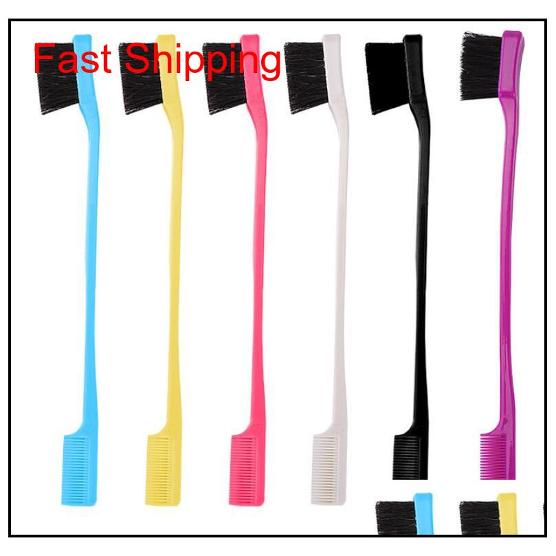 

Brushes Beauty Double Sided Edge Control Comb Styling Tool Hair Toothbrush Style Eyebrow Brush Ship 1Pgnj C1Alk