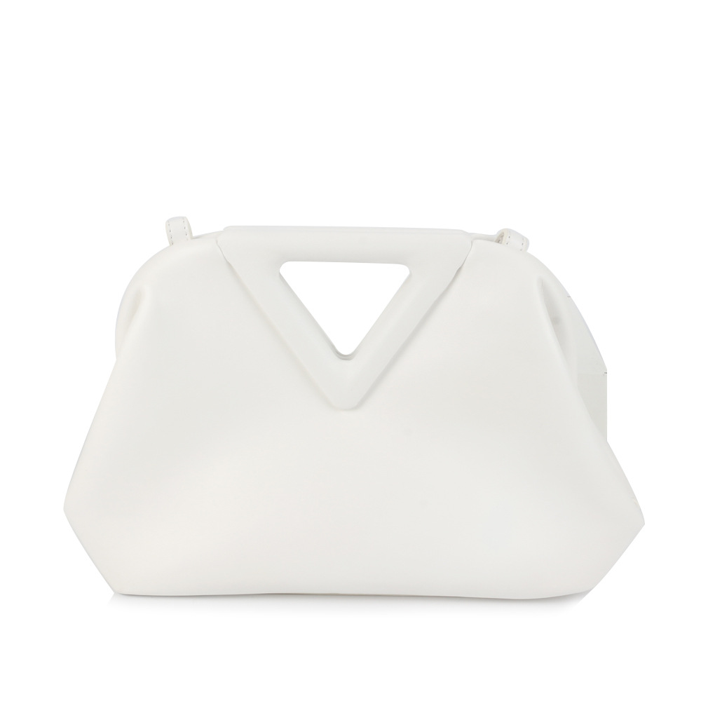 

Newarrivals Designer Triangle Handbag Point Crossbody Bags Tote Purse Effini Cloud Lady Soft Genuine Leather Shoulder Bag with Dustbag 31cm, Pink-no box