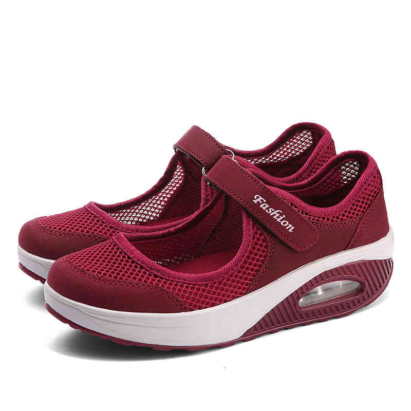 

dress shoes women running 2021 breathable mesh platform casual outdoor light weight sports feminino walking tenis sneakers y4ay, Black