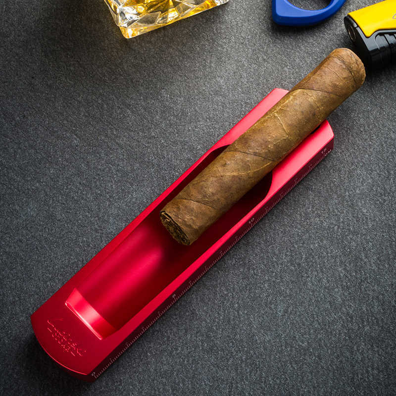 

Portable Ashtray Metal Pocket Cigarette Cigar Ash Tray Travel Ashtray Single Holder Cigar ing Gadget Ashtray CA-021 210724