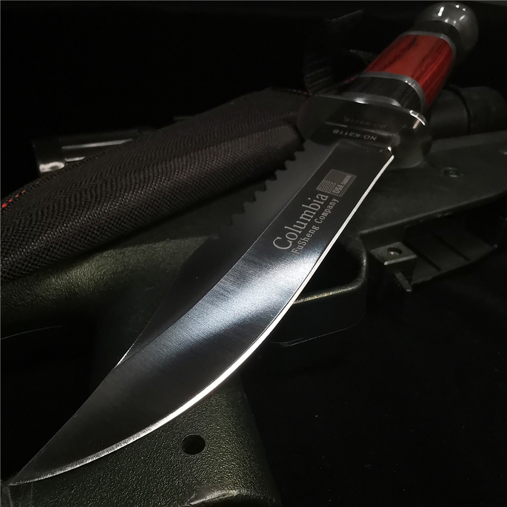 

Sharp Sword Stainess Stee Knife Outdoor Camping Hunting Knife with Nyon Knife Cover Carry Around Sharp and Durabe