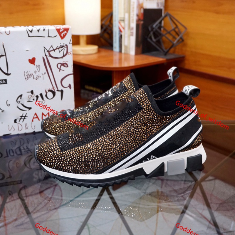 

Hot sale high quality classic low-top Sorrento logo embellished stretch jersey sneakers men's and women's rubber slip-on casual shoes, Black;red