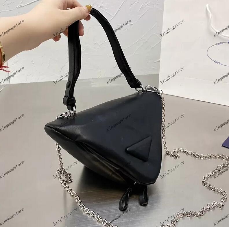 

Triangle mini shape stereo bag Luxurys Designers soft leather Shoulder Bags Italy Milano Brand Triangular Body Crossbody Women Handbags shoulder, Pa 3