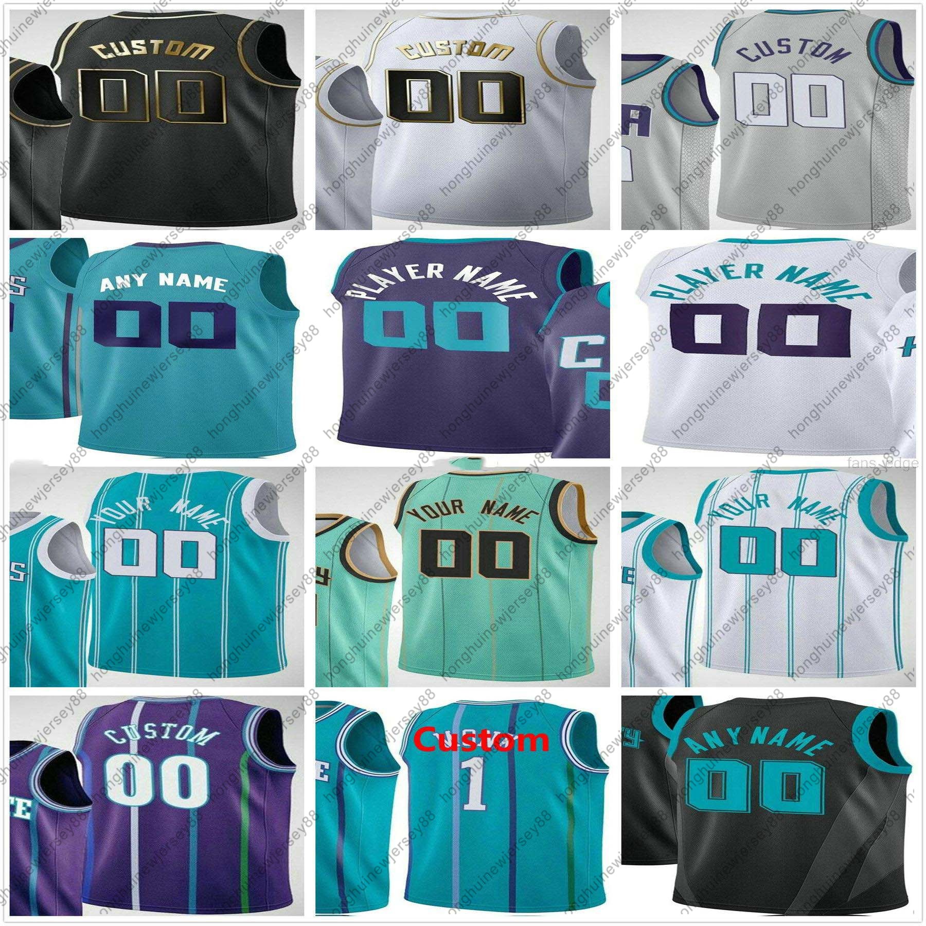 

Custom Printed LaMelo 2 Ball Gordon 20 Hayward Miles Bridges Terry Rozier III Malik Monk Charlotte Hornets Men Woman Kids Basketball Jerseys