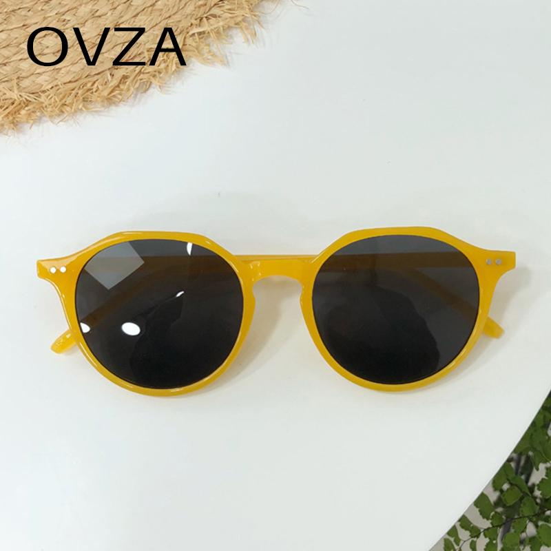 

OVZA Classic UV400 Sunglasses for Woman 2021 Yellow Glasses Fashion Style S7031