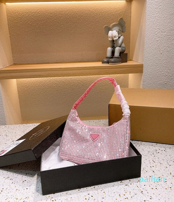 

Latest Diamond Women Shoulder Bag 2021 Summer 8 Color Underarm Purses Fashion Lady Designers, Black