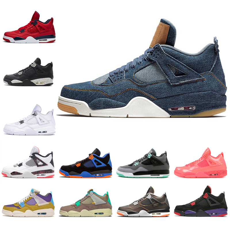 

Green Glow Mens 4 4s Basketball Shoes Tattoo Singles Day Union Brigade white Men Sport Sneakers Designer Shoe, Silt red