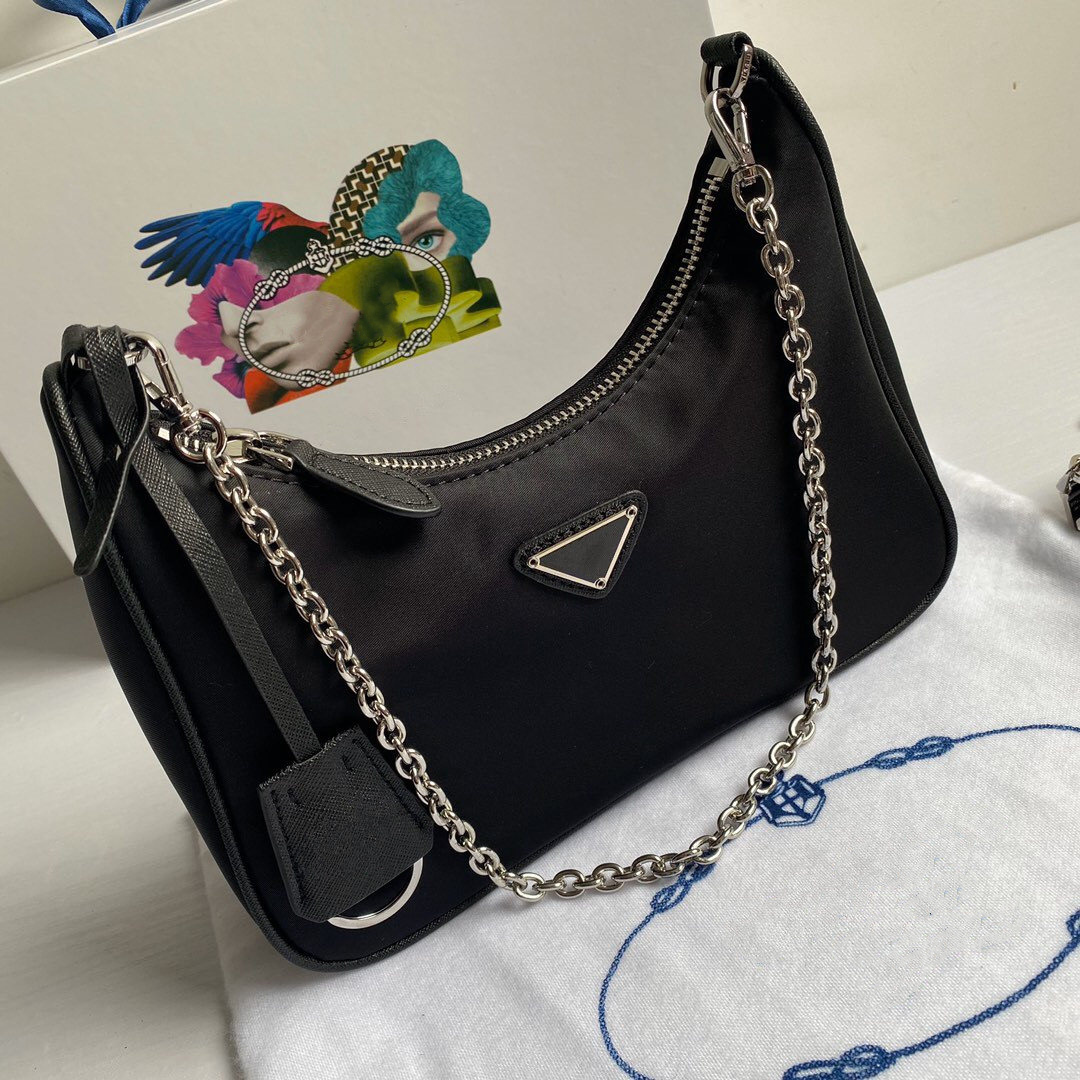 

2021 top quality womens bag handbags crossbody purses lady tote vintage 2005 nylon shoulder channel hobo fashion duffle pink, Customize